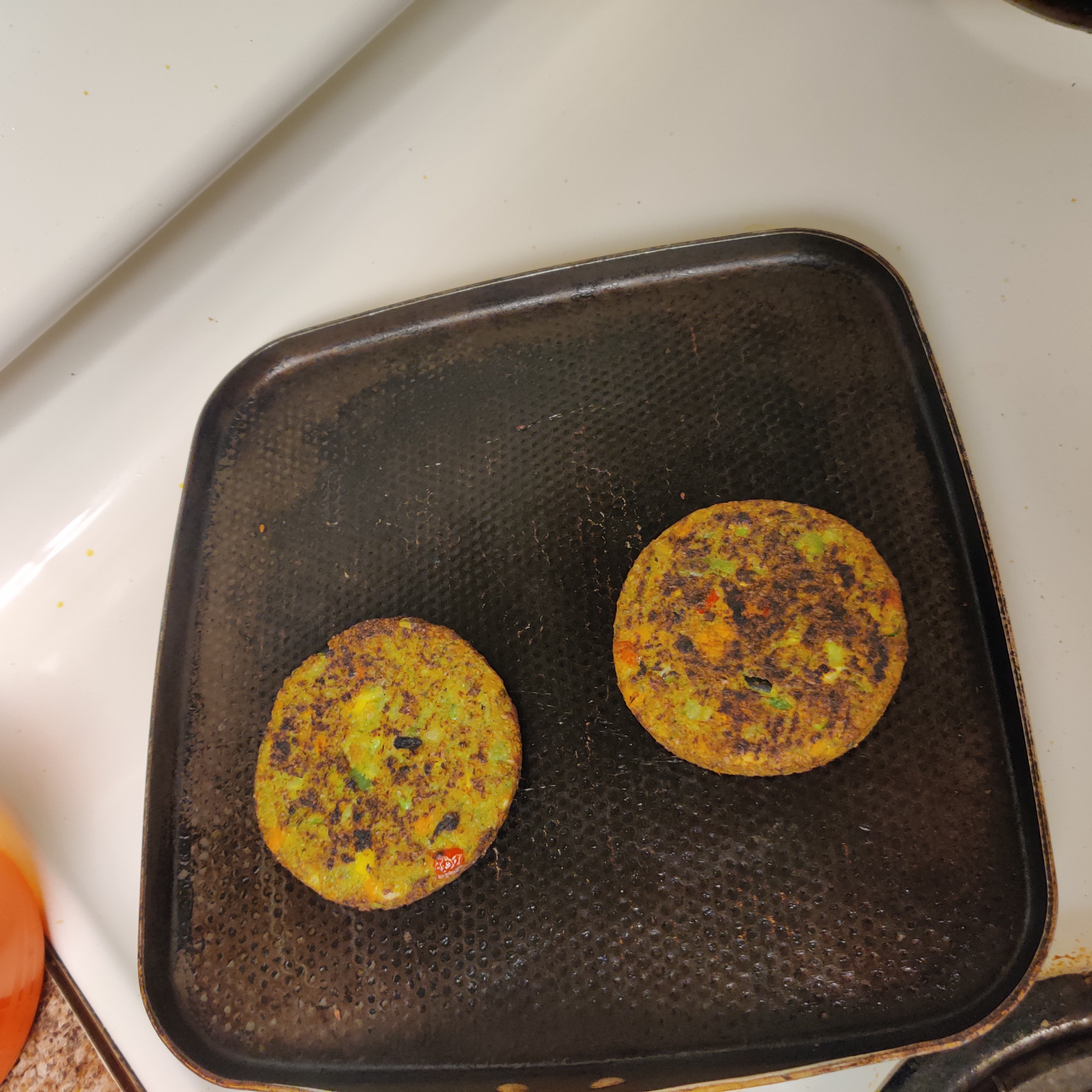 Image of burgers after heating